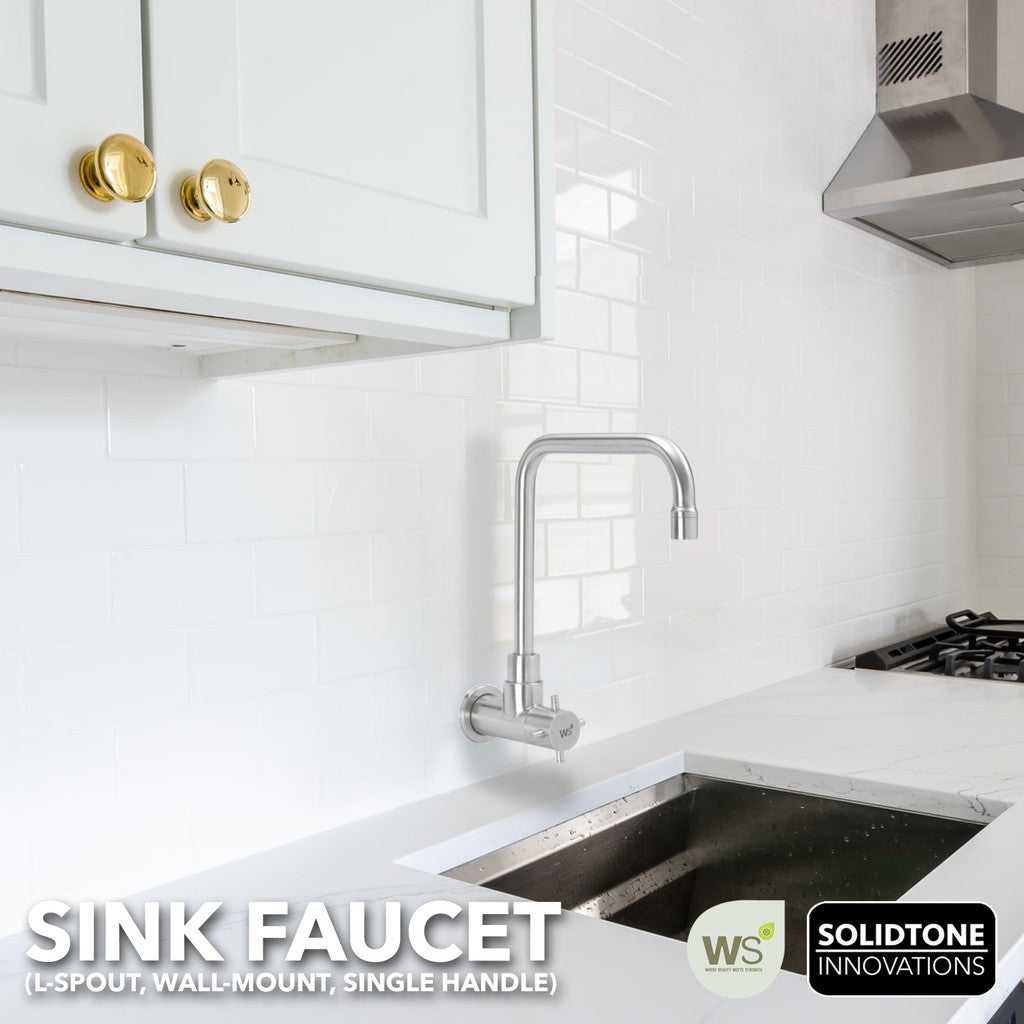Sink Faucet (L- SPOUT, WALL MOUNT, SINGLE HANDLE)