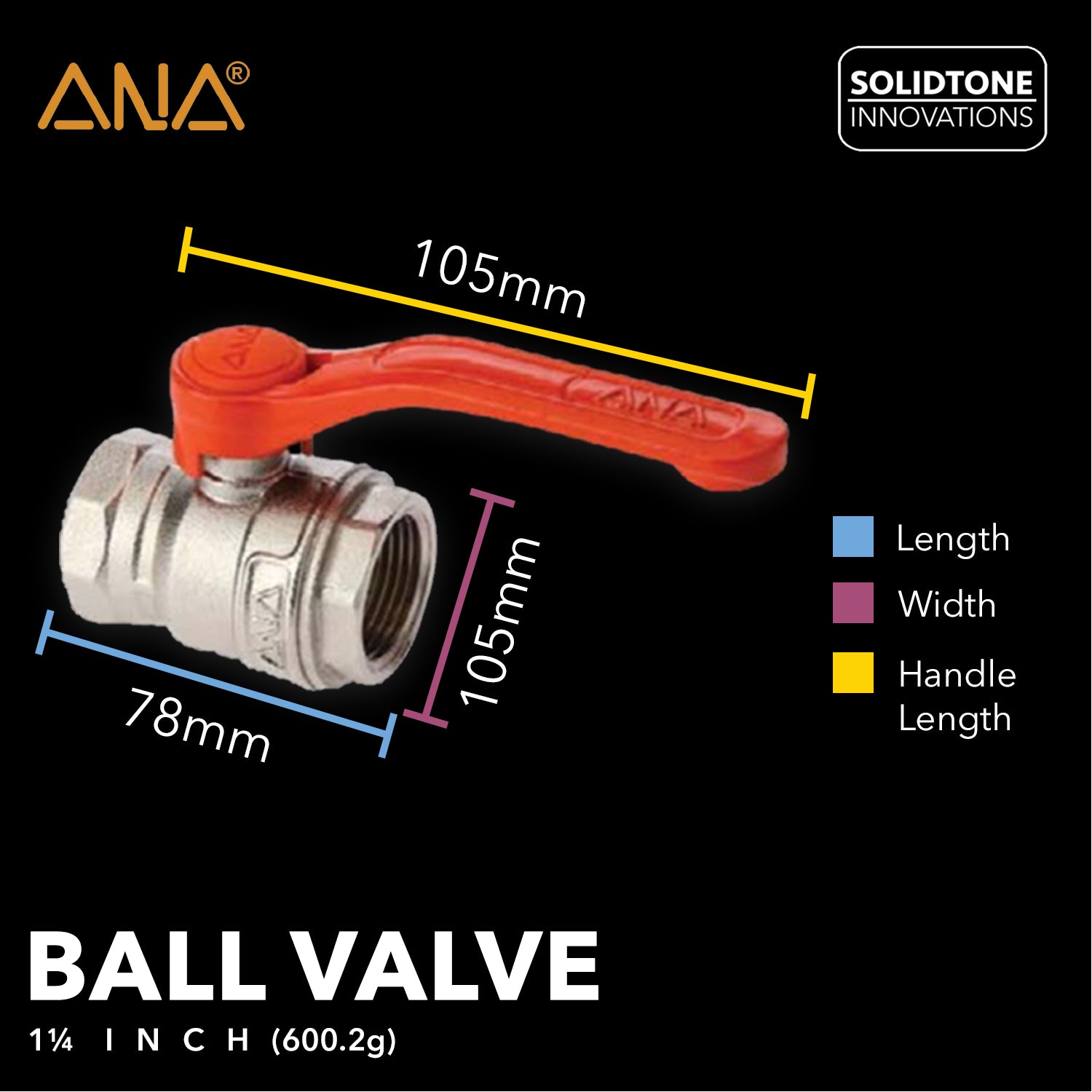 ANA BALL VALVE (Brass Surface)